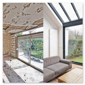 Vorher-Nachher: Heckenrückschnitt deutlich niedriger